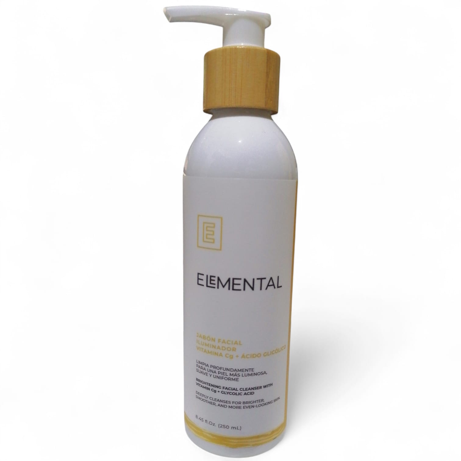 ELEMENTAL JABON FACIAL ILUMINADOR VITAMINA Cg + ACIDO GLICOLICO 250ml