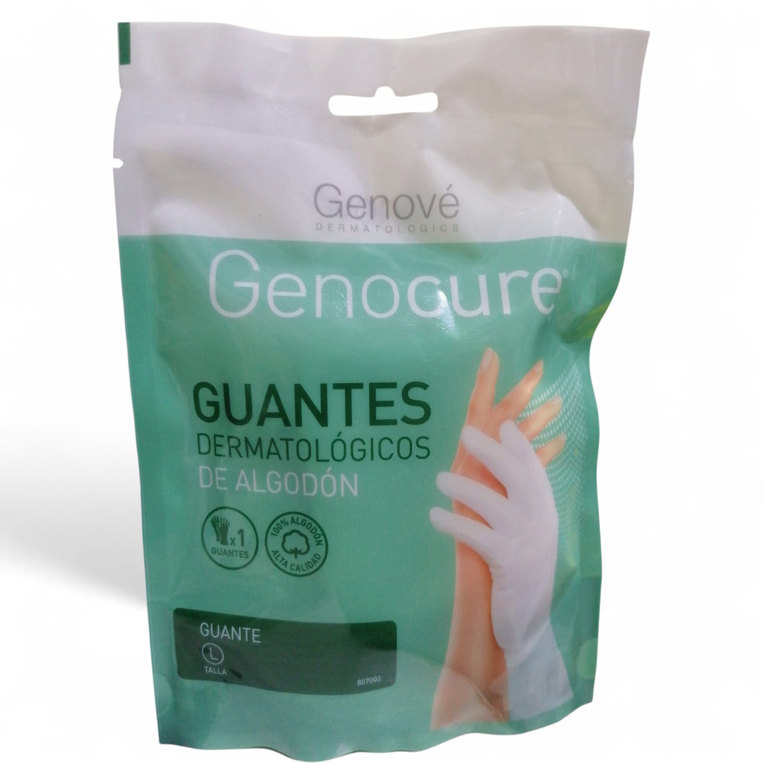 GENOCURE GUANTE DERMATOLOGICO ALGODON SIZE L