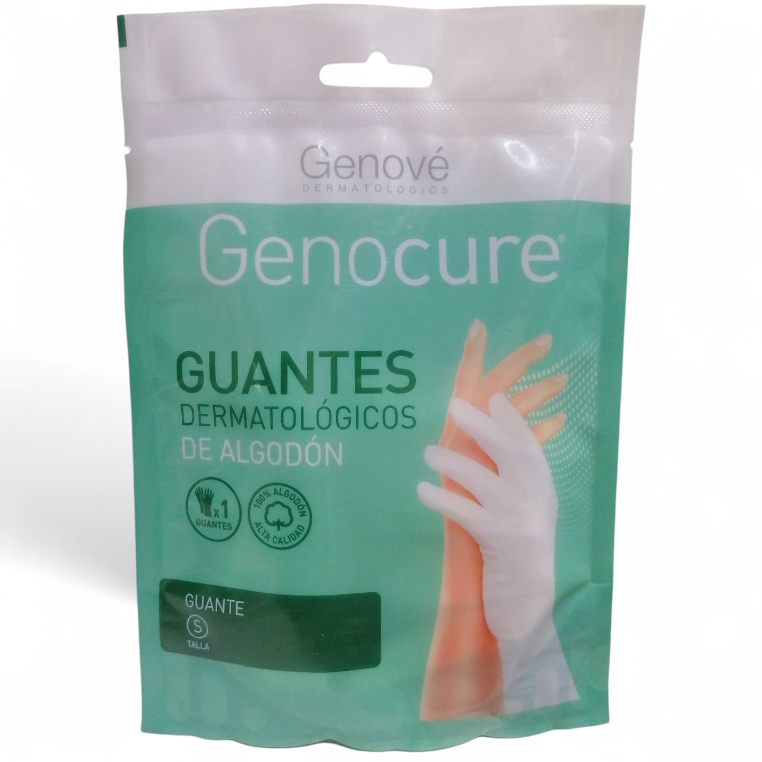 GENOCURE GUANTE DERMATOLOGICO ALGODON SIZE S