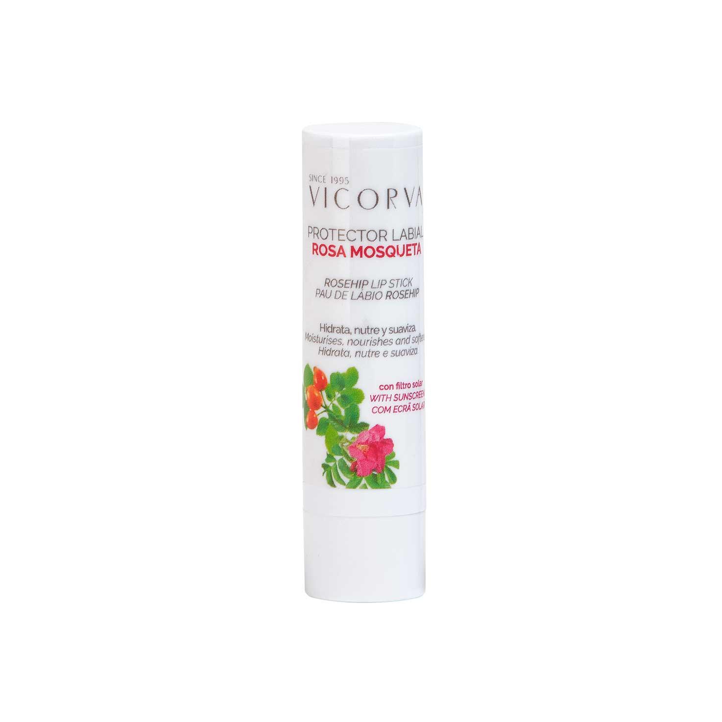 VICORVA LABIAL FPS 15 CON ROSA MOSQUETA