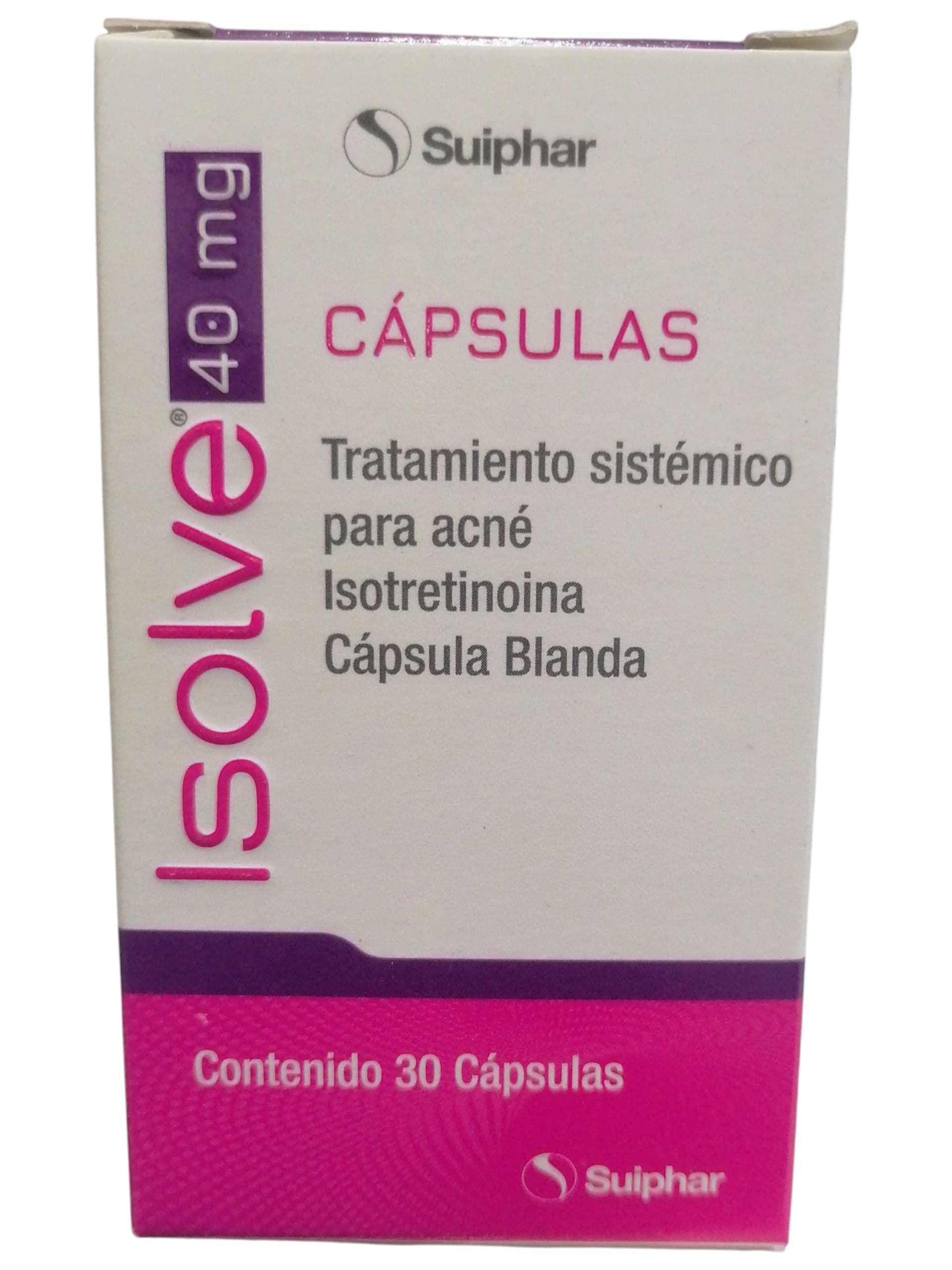 ISOLVE ISOTRETIOIN 40mg SOFTGEL 30 CAPSULAS