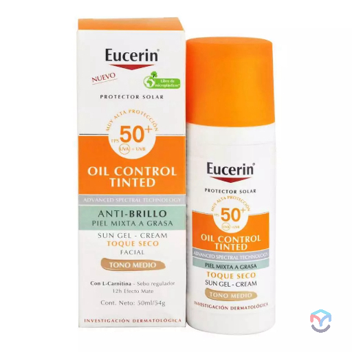 EUCERIN OIL CONTROL TINTED TOQUE SECO TONO MEDIO 50ml